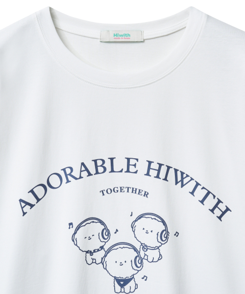 HIWITH(ハイウィーズ)の「ミュージッククーリング半袖Tシャツ_ホワイト(Tシャツ/カットソー・レディース・ホワイト・FREE)」の4枚目の写真