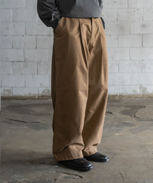 INDUST（インダスト）の「VTG ワンタックビジョーワイドパンツ_ブラウン（スウェットパンツ）」