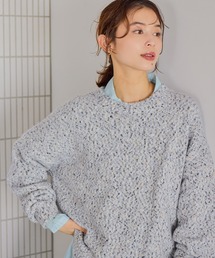 studio CLIP | 3ゲージカラーMIXネッププルオーバー(ニット/セーター)