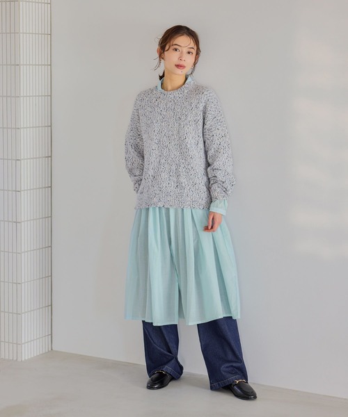 studio CLIP（スタディオクリップ）の「3ゲージカラーMIXネッププルオーバー（ニット/セーター・レディース・グレー/レッド/グリーン/チャコール・FREE）」の12枚目の写真