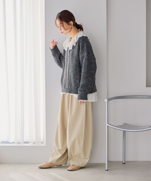 studio CLIP（スタディオクリップ）の「3ゲージカラーMIXネッププルオーバー（ニット/セーター・レディース・グレー/レッド/グリーン/チャコール・FREE）」の21枚目の写真