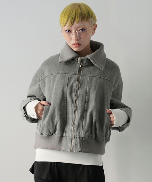 Ulysses(ユリシス)の「フェードワークショートジャケット(ブルゾン・レディース・グレー/カーキ・F)」の11枚目の写真