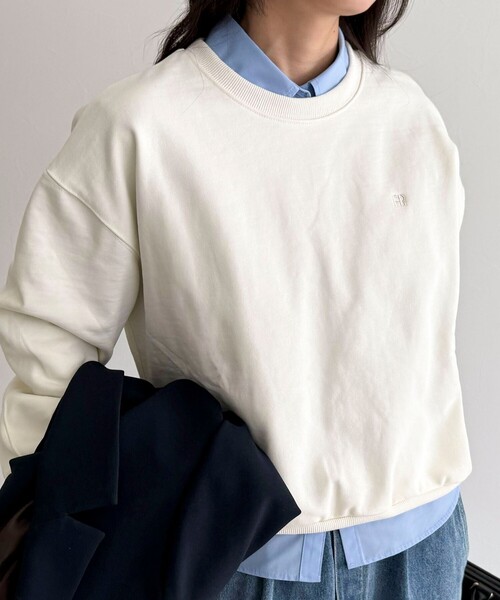 fredy emue（フレディエミュ）の「FR刺繍ヘビー裏毛スウェット（スウェット・レディース・ピンク/グレー/オフホワイト/ミント・38）」の2枚目の写真