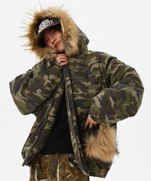 mushwear（マッシュウェア）の「カモフラ中綿フーディジャケット（ブルゾン）」