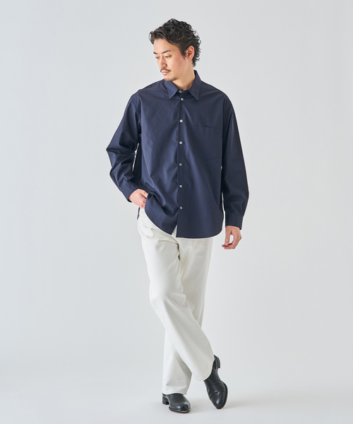 EDIFICE（エディフィス）の「JAPAN ポプリン レギュラーシャツ（シャツ/ブラウス・メンズ・サックスブルー/ホワイト/ネイビー/パープル・SMALL/MEDIUM/LARGE）」の5枚目の写真