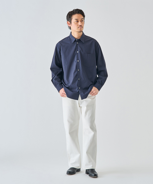 EDIFICE（エディフィス）の「JAPAN ポプリン レギュラーシャツ（シャツ/ブラウス・メンズ・サックスブルー/ホワイト/ネイビー/パープル・SMALL/MEDIUM/LARGE）」の6枚目の写真