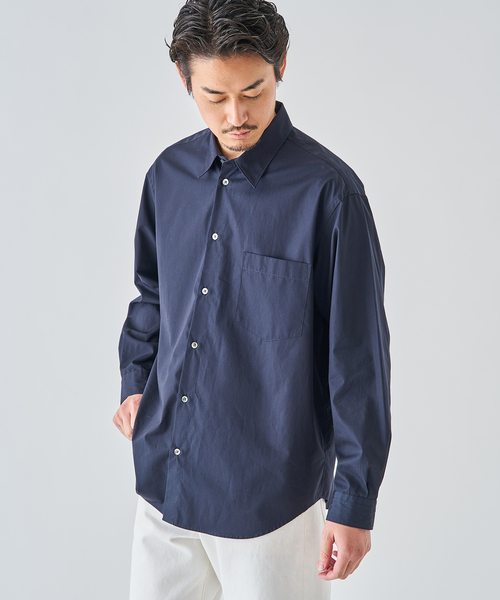 EDIFICE（エディフィス）の「JAPAN ポプリン レギュラーシャツ（シャツ/ブラウス・メンズ・サックスブルー/ホワイト/ネイビー/パープル・SMALL/MEDIUM/LARGE）」の8枚目の写真