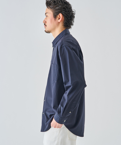 EDIFICE（エディフィス）の「JAPAN ポプリン レギュラーシャツ（シャツ/ブラウス・メンズ・サックスブルー/ホワイト/ネイビー/パープル・SMALL/MEDIUM/LARGE）」の9枚目の写真