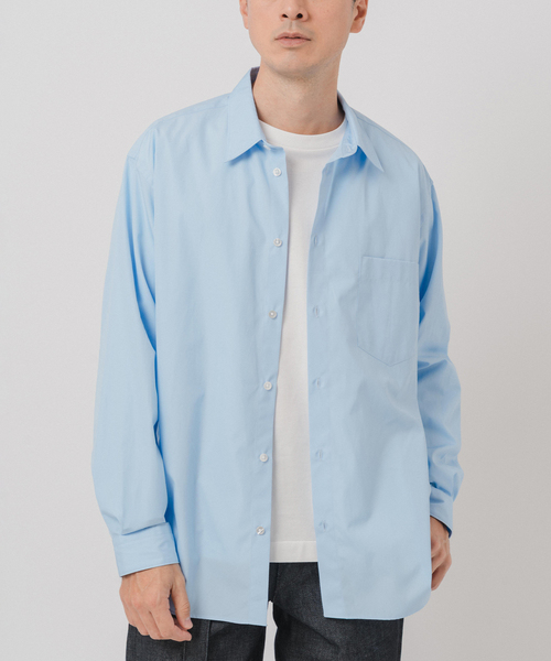 EDIFICE(エディフィス)の「JAPAN ポプリン レギュラーシャツ(シャツ/ブラウス・メンズ・ホワイト/ネイビー/サックスブルー/パープル・SMALL/MEDIUM/LARGE)」の8枚目の写真