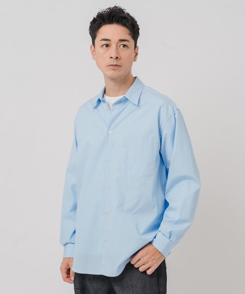 EDIFICE(エディフィス)の「JAPAN ポプリン レギュラーシャツ(シャツ/ブラウス・メンズ・ホワイト/ネイビー/サックスブルー/パープル・SMALL/MEDIUM/LARGE)」の12枚目の写真