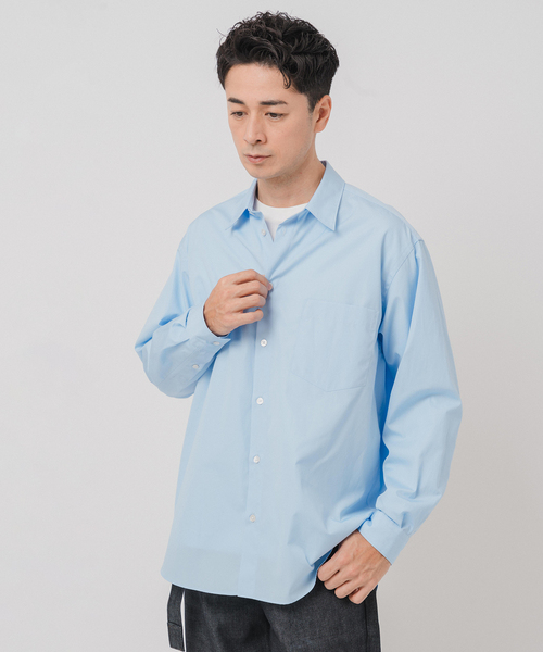 EDIFICE(エディフィス)の「JAPAN ポプリン レギュラーシャツ(シャツ/ブラウス・メンズ・ホワイト/ネイビー/サックスブルー/パープル・SMALL/MEDIUM/LARGE)」の13枚目の写真