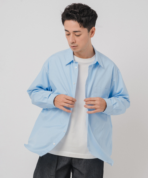 EDIFICE(エディフィス)の「JAPAN ポプリン レギュラーシャツ(シャツ/ブラウス・メンズ・ホワイト/ネイビー/サックスブルー/パープル・SMALL/MEDIUM/LARGE)」の14枚目の写真