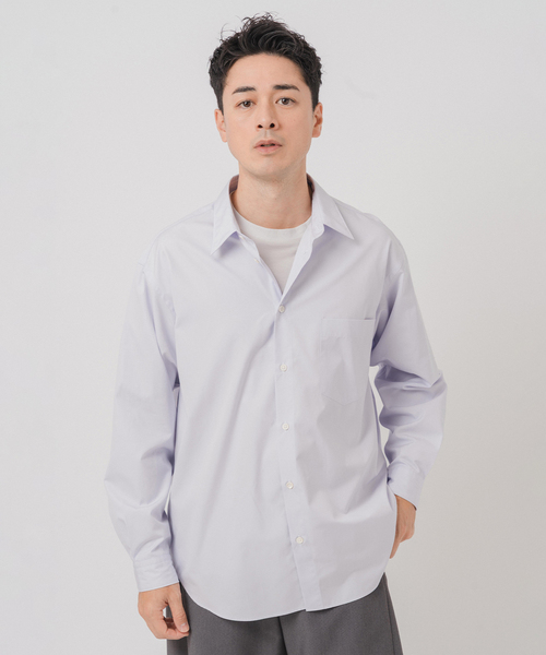 EDIFICE(エディフィス)の「JAPAN ポプリン レギュラーシャツ(シャツ/ブラウス・メンズ・ホワイト/ネイビー/サックスブルー/パープル・SMALL/MEDIUM/LARGE)」の18枚目の写真