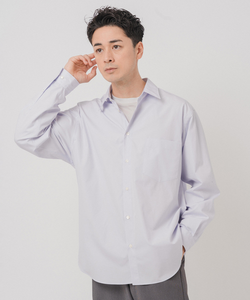 EDIFICE(エディフィス)の「JAPAN ポプリン レギュラーシャツ(シャツ/ブラウス・メンズ・ホワイト/ネイビー/サックスブルー/パープル・SMALL/MEDIUM/LARGE)」の21枚目の写真