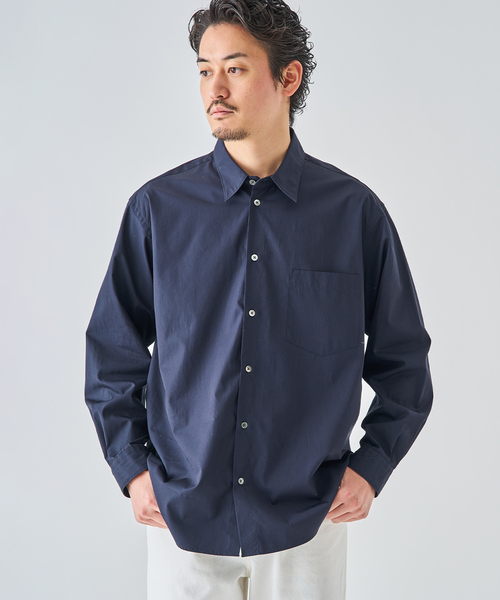 EDIFICE（エディフィス）の「JAPAN ポプリン レギュラーシャツ（シャツ/ブラウス・メンズ・サックスブルー/ホワイト/ネイビー/パープル・SMALL/MEDIUM/LARGE）」の3枚目の写真