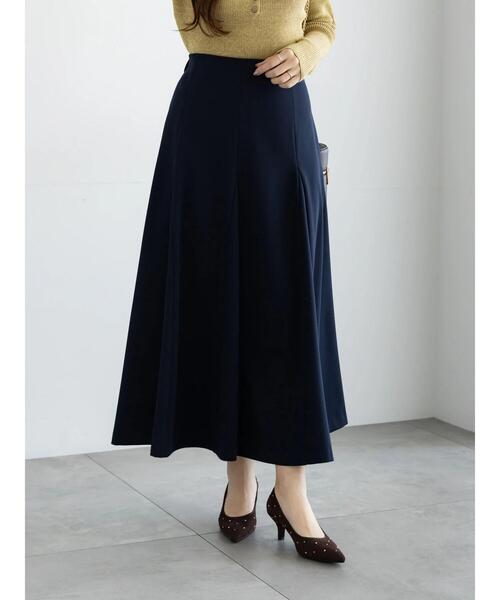 Te chichi（テチチ）の「【宮本茉由着用】ボンディングフレアスカート（スカート・レディース・チャコールグレー/オフホワイト/ネイビー・F）」の3枚目の写真