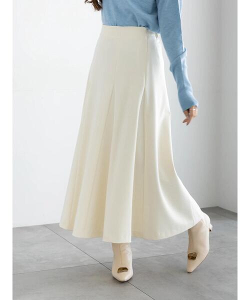 Te chichi（テチチ）の「【宮本茉由着用】ボンディングフレアスカート（スカート・レディース・チャコールグレー/オフホワイト/ネイビー・F）」の21枚目の写真