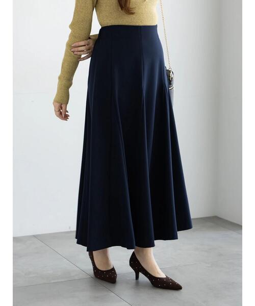 Te chichi（テチチ）の「【宮本茉由着用】ボンディングフレアスカート（スカート・レディース・チャコールグレー/オフホワイト/ネイビー・F）」の10枚目の写真