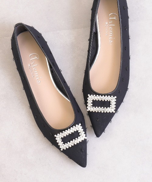 ビジューバックル フラットパンプス（パンプス）｜artemis by DIANA
