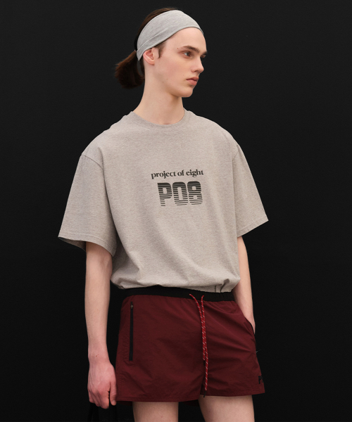 PO8(ピーオーエイト)の「BALANCE 2.0 T-SHIRTS - GREY(Tシャツ/カットソー・レディース・グレー・MEDIUM)」の5枚目の写真