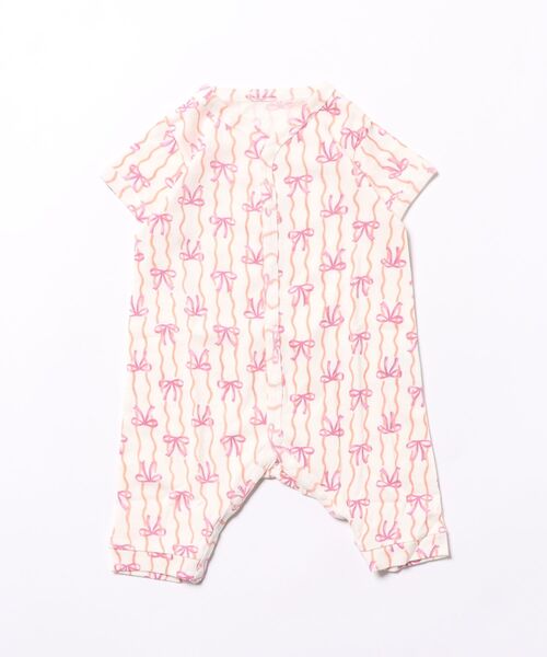 Ocean&Ground(オーシャン&グラウンド)の「半袖ロンパス/Swaying Ribbon(ロンパース・キッズ・キナリ/オフホワイト・70)」の1枚目の写真