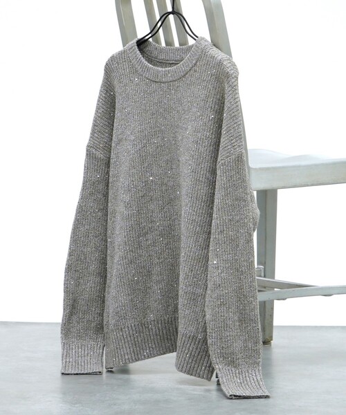 abahouse mavie（アバハウスマヴィ）の「ﾗﾒｽﾊﾟﾝｺｰﾙﾆｯﾄ（ニット/セーター・レディース・ブラウン/ホワイト/ブルー・フリー）」の2枚目の写真