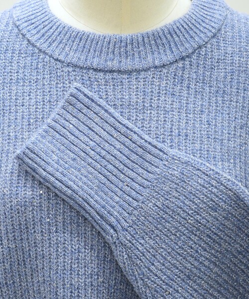 abahouse mavie（アバハウスマヴィ）の「ﾗﾒｽﾊﾟﾝｺｰﾙﾆｯﾄ（ニット/セーター・レディース・ブラウン/ホワイト/ブルー・フリー）」の4枚目の写真