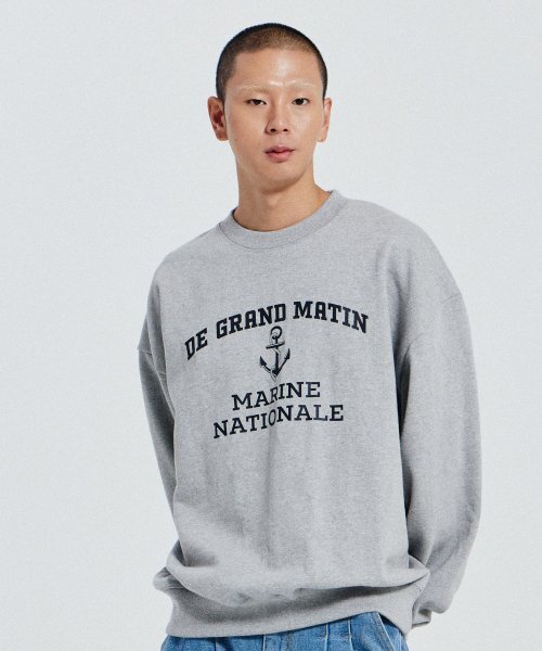 DE GRAND MATIN(ディグランドマーティン)の「V.HEAVY SWEAT MARINE_MELANGE GRAY(スウェット・メンズ・その他・FREE)」の1枚目の写真