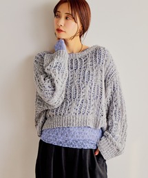 mysty woman | ループヤーン透かしニット 643369(ニット/セーター)