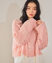 mysty woman | ループヤーン透かしニット 643369(ニット/セーター)