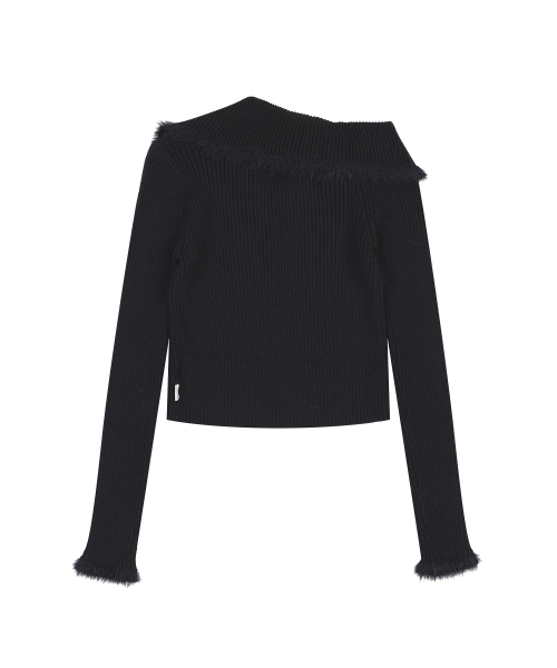 ORDINARY HOLIDAY（オーディナリー ホリデー）の「TRIMMING OFF-SHOULDER CARDIGAN [BLACK]（カーディガン/ボレロ・レディース・ブラック・FREE）」の3枚目の写真