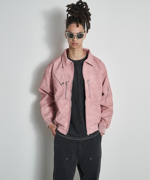 Faux Leather Flight Jacket / フェイクレザーフライトジャケット