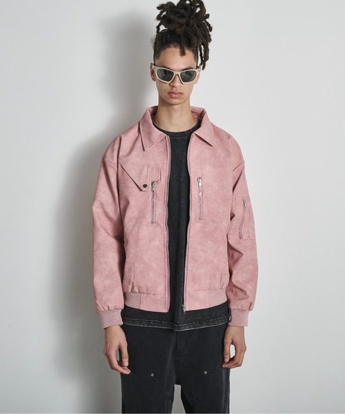 Faux Leather Flight Jacket / フェイクレザーフライトジャケット