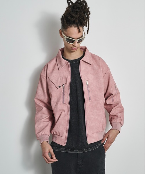Faux Leather Flight Jacket / フェイクレザーフライトジャケット