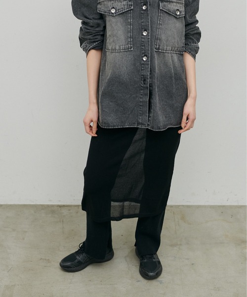 LARUTA（ラルータ）の「【LARUTA】ドッキングニットスカパン（その他パンツ・レディース・ブラック/オフホワイト・FREE）」の12枚目の写真