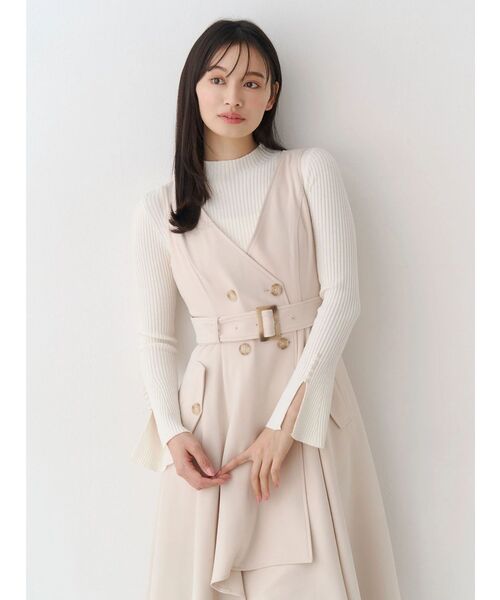 MERCURYDUO（マーキュリーデュオ）の「【セットアップ着用可】トレンチライクジャンスカ（ワンピース・レディース・ベージュ/アイボリー・FREE）」の11枚目の写真