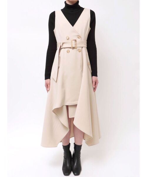 MERCURYDUO（マーキュリーデュオ）の「【セットアップ着用可】トレンチライクジャンスカ（ワンピース・レディース・ベージュ/アイボリー・FREE）」の17枚目の写真