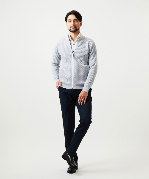 MICHEL KLEIN HOMME (ミッシェルクランオム)の「4wayストレッチスラックスパンツ(スラックス・メンズ・ベージュ/グレー/ネイビー・MEDIUM/LARGE/X-LARGE)」の4枚目の写真