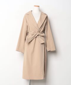 セール】フェイクファーカラースリットロングコート（ステンカラー