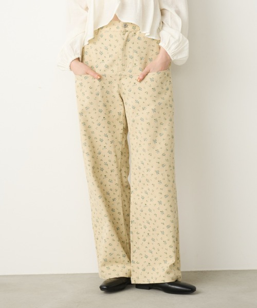 Unitage（ユニテージ）の「小花柄スリットポケットパンツ（デニム