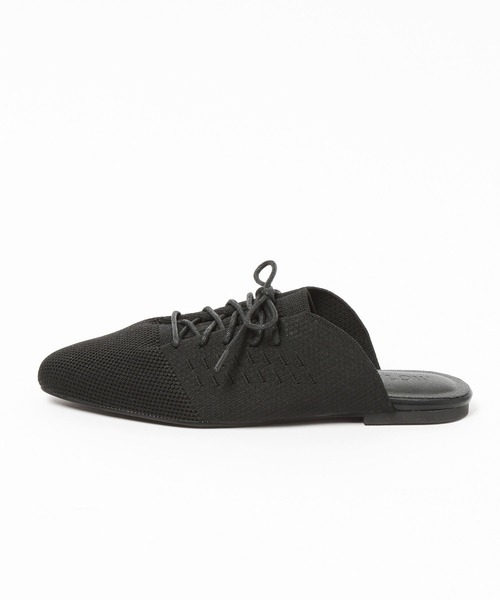 BAYFLOW（ベイフロー）の「レースアップニットミュール（サンダル・レディース・ブラック/ベージュ系・LARGE/MEDIUM）」の11枚目の写真