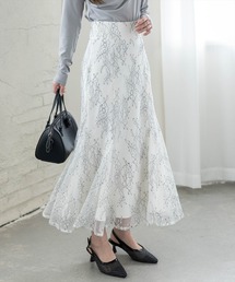 CLEAR BASIC | 【低身長対応／サイズ展開あり】花柄レースマーメイドスカート(スカート)