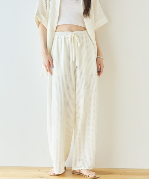 Doux archives(ドゥアルシーヴ)の「【セットアップ対応】メッシュレースイージーパンツ(その他パンツ・レディース・ブラック/オフホワイト・FREE)」の15枚目の写真