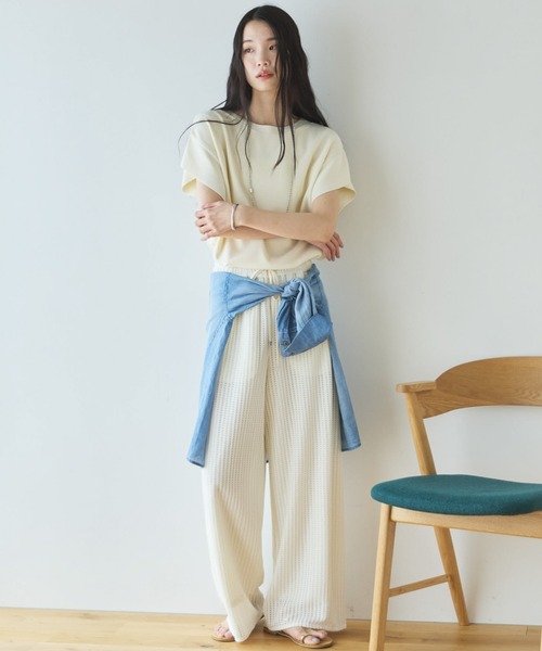 Doux archives(ドゥアルシーヴ)の「【セットアップ対応】メッシュレースイージーパンツ(その他パンツ・レディース・ブラック/オフホワイト・FREE)」の22枚目の写真