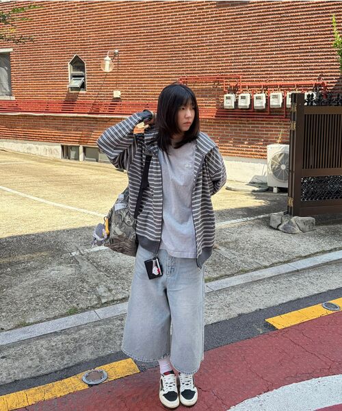 HAVISM(ヘビズム)の「WP STRIPE THIN ZIP UP HOOD(CHARCOAL)(パーカー・レディース・その他・ONE SIZE)」の7枚目の写真