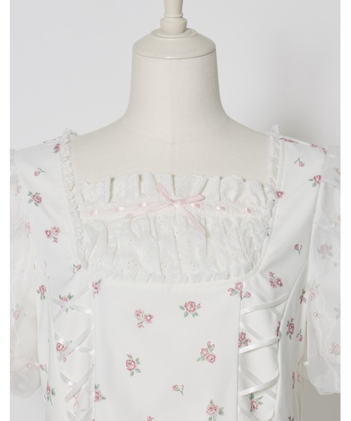 mellfy memory（メルフィーメモリー）の「Love to doll baby rose blouse（シャツ/ブラウス・レディース・ピンク/ホワイト・FREE）」の16枚目の写真