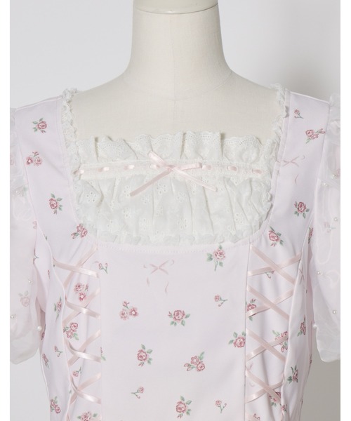 mellfy memory（メルフィーメモリー）の「Love to doll baby rose blouse（シャツ/ブラウス・レディース・ピンク/ホワイト・FREE）」の8枚目の写真
