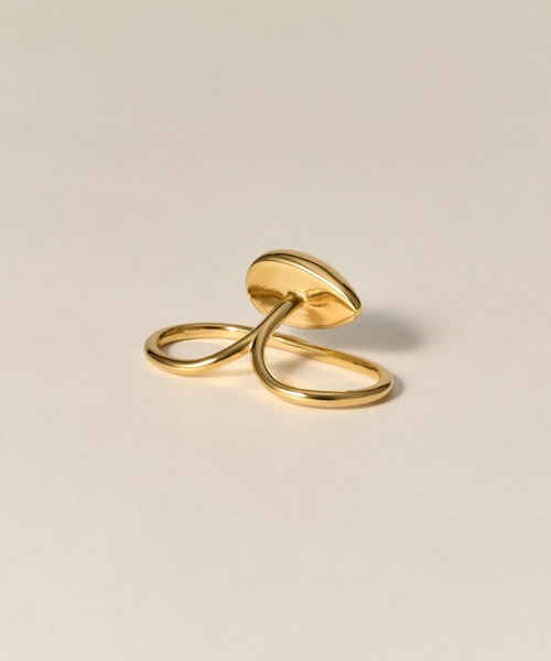 novice（ノーヴィス）の「【novice】Orbit Double Finger Ring［Stainless］（リング・レディース・シルバー/ゴールド・FREE）」の3枚目の写真