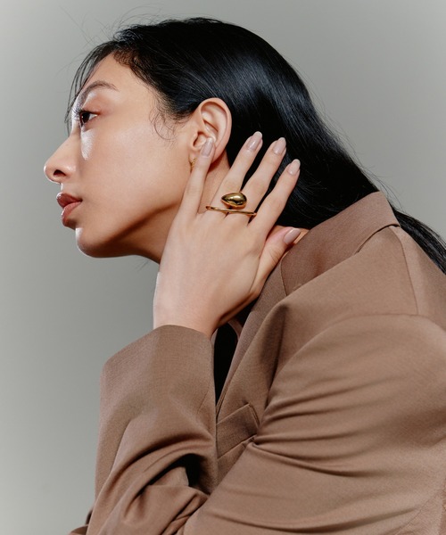 novice（ノーヴィス）の「【novice】Orbit Double Finger Ring［Stainless］（リング・レディース・シルバー/ゴールド・FREE）」の12枚目の写真