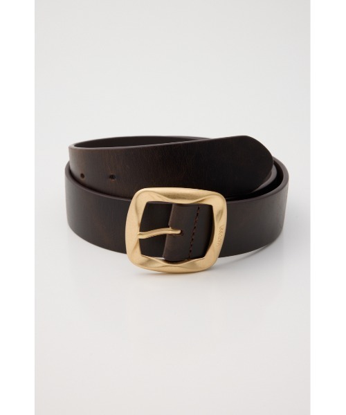 MOUSSY(マウジー)の「【26年SS新作】CHUNKY BUCKLE LEATHER ベルト(ベルト・レディース・ブラック/ブラウン・FREE)」の2枚目の写真